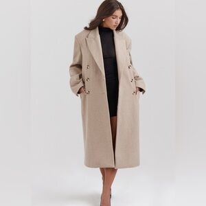 NWT House of CB CARTER
Oatmeal Double Breasted Coat.